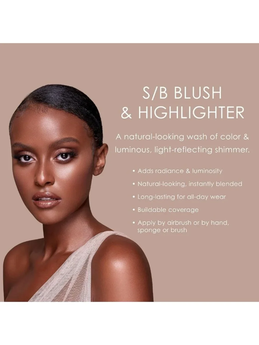 Airbrush Blush & Highlighter Set - Long-Wear, Dewy Formula, 8 Shades for All